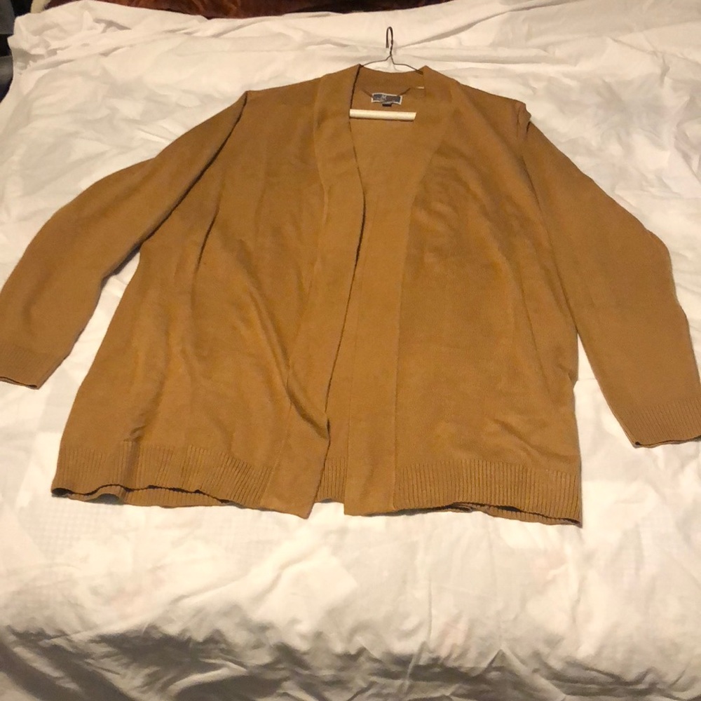 JmCollectionSize 1X Long Sleeve Open FrontCardigan